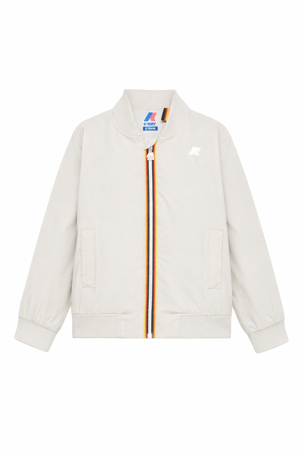 Giacca P.Aorelian Stretch per bambini K-WAY Kids grigia con dettaglio con logo in gomma K4138DW 634 K-WAY KIDS