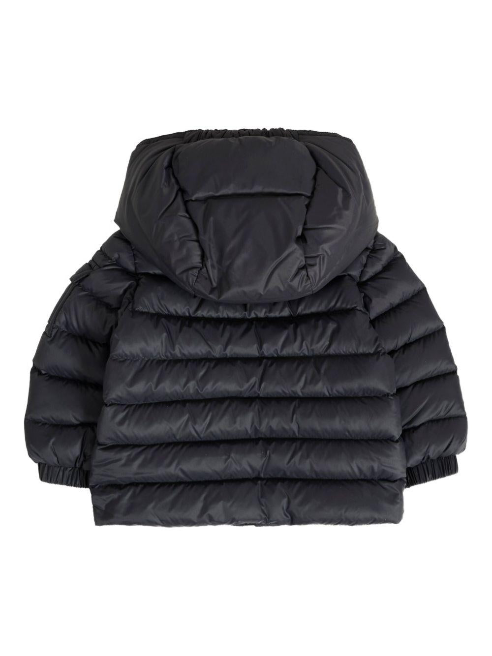 Piumino per neonato Moncler Enfant blu con cappuccio K29511A0000553079 742 MONCLER ENFANT