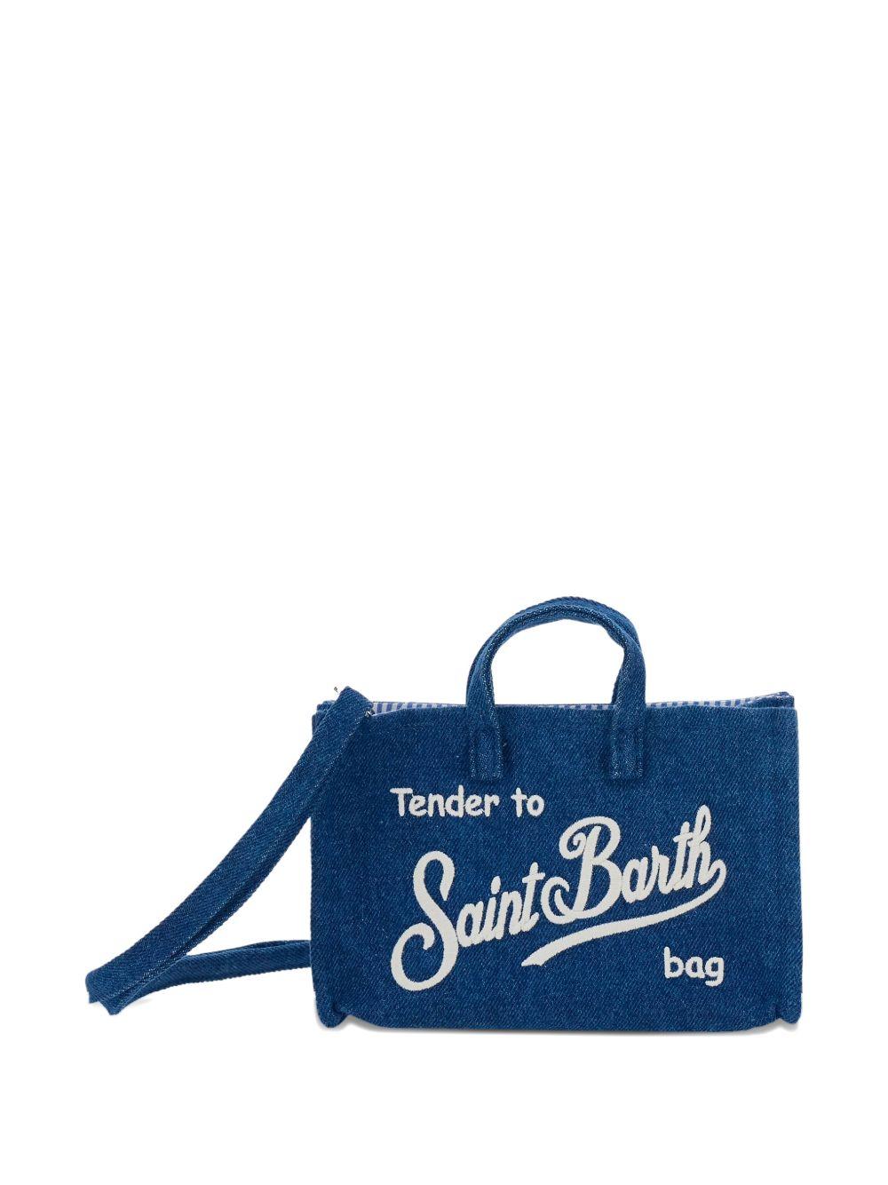 Phone Bag MC2 Saint Barth denim con logo stampato PHONE009 00436L MC2 ST. BARTH KIDS