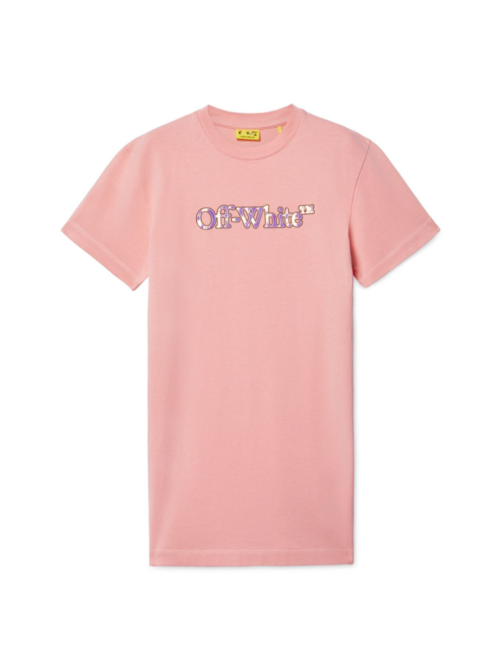 Abito Big Bookish per bambina Off-White Kids rosa con orlo dritto OGDB030S25JER001 3072 OFF WHITE KIDS