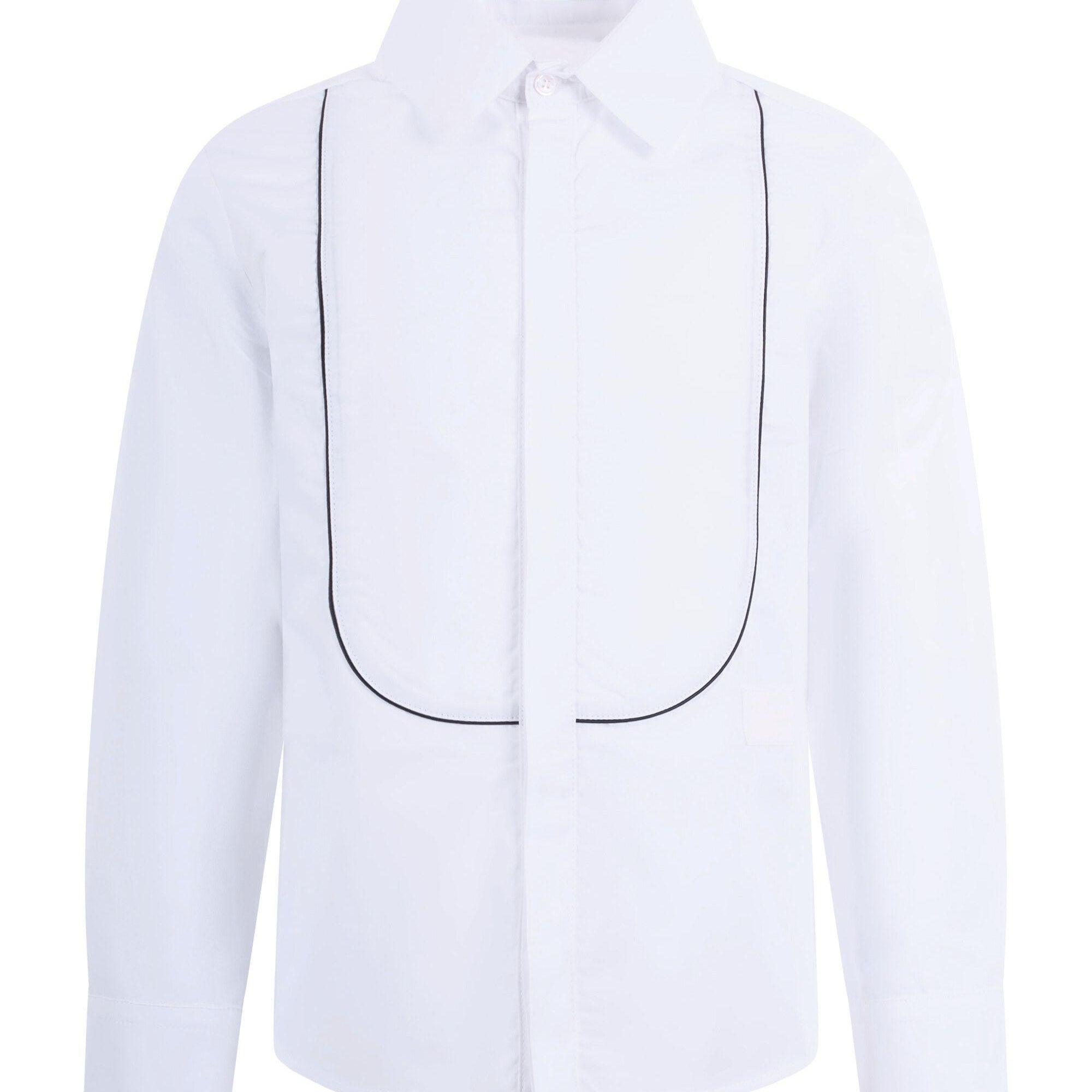 Camicia per bambino Balmain Kids bianca con colletto classico BY5P20 P0562 100BC BALMAIN KIDS