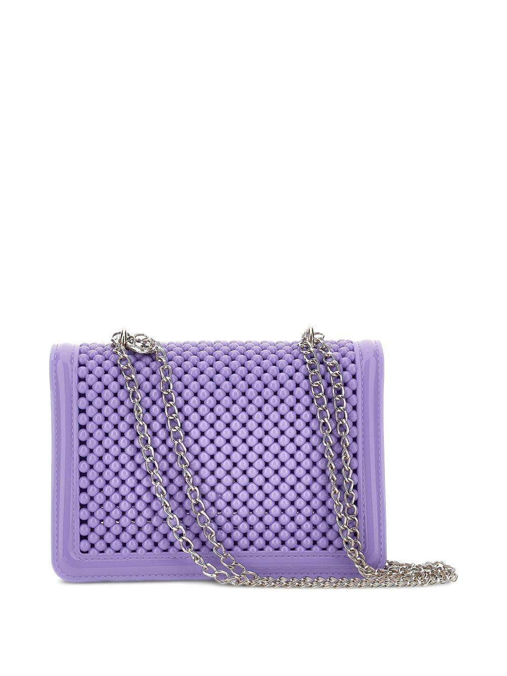Borsa per bambina Monnalisa viola con design con perline 17G000 7061 0065 MONNALISA