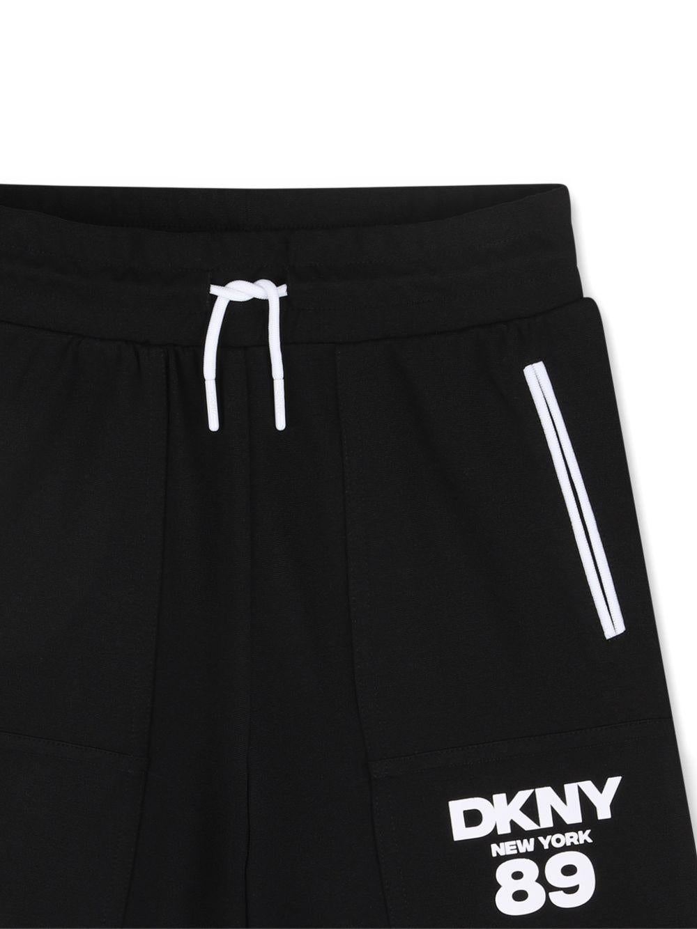 Bermuda per bambino Dkny Kids nero con logo D62530 09B DKNY KIDS
