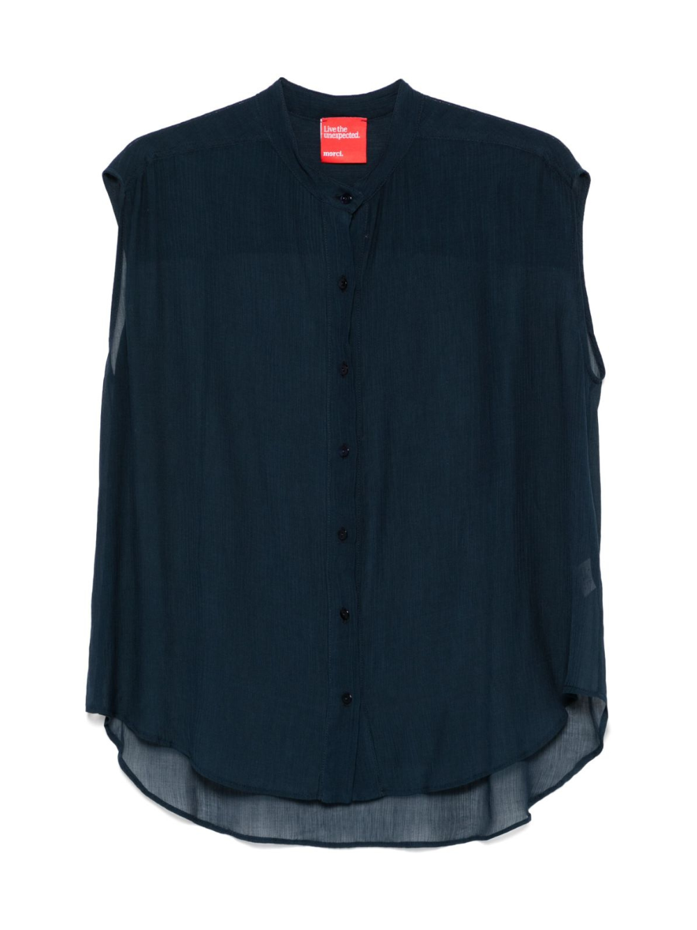 Camicia per donna Merci blu semi trasparente CAM08 BLUE MERCI MERCI