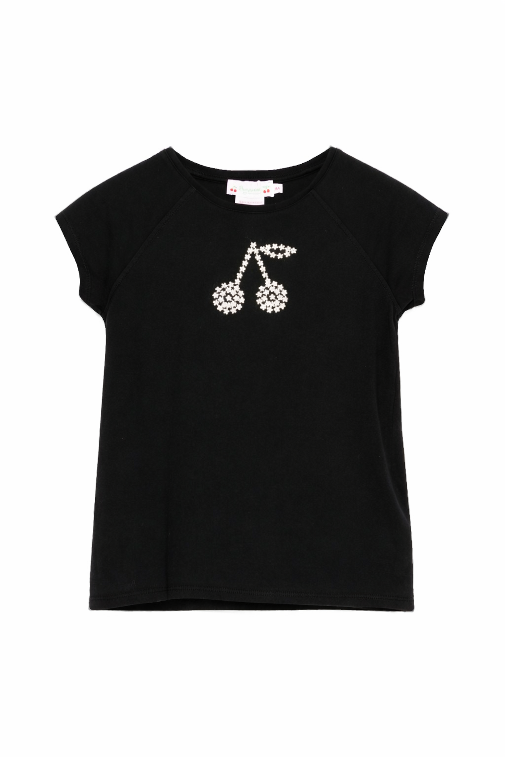 T-shirt per bambina Bonpoint nera con dettaglio ciliegie S06GTSK00006 199A BONPOINT KIDS