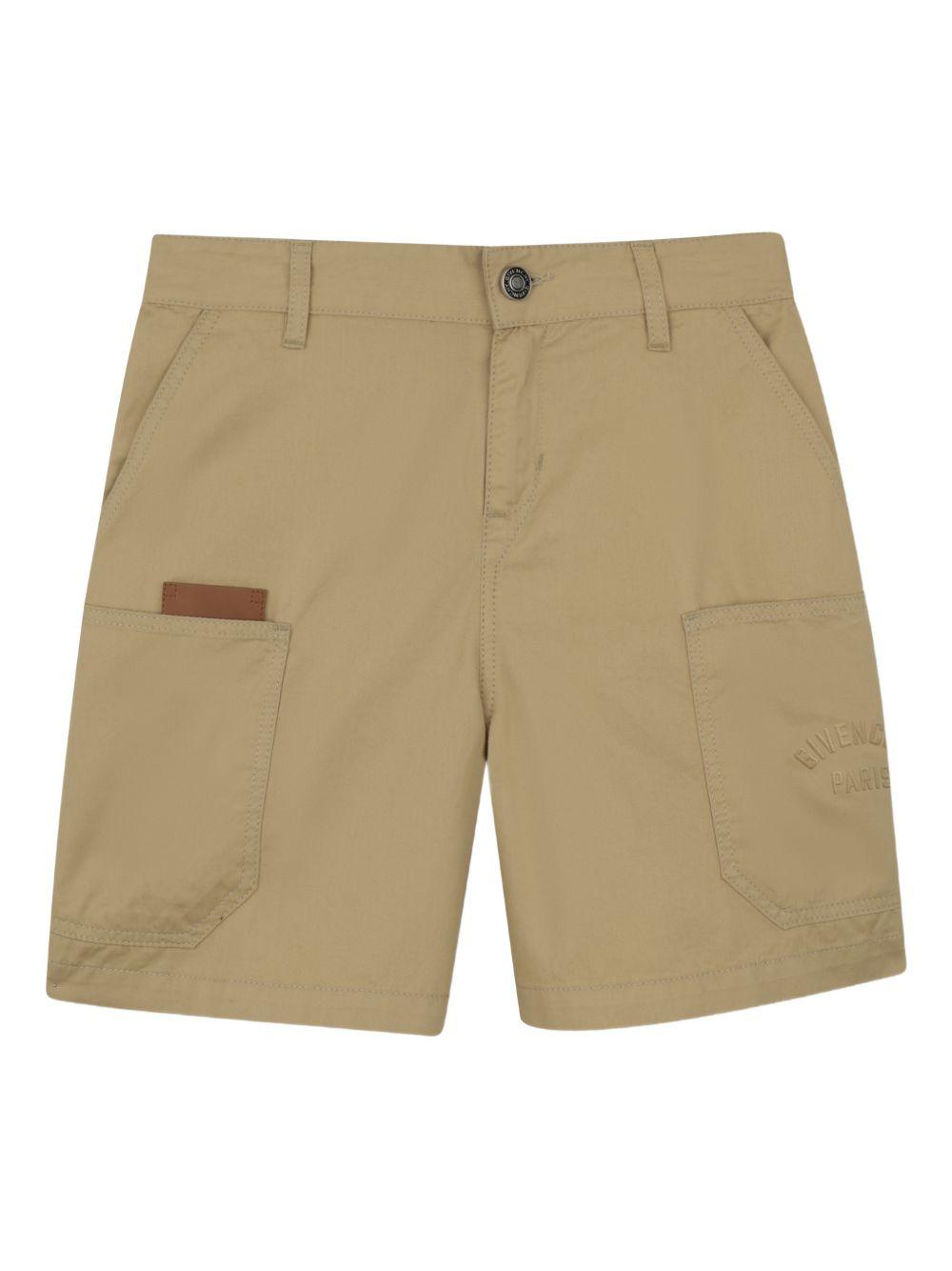 Shorts per bambino Givenchy Kids beige con dettaglio logo H31107 222 GIVENCHY KIDS