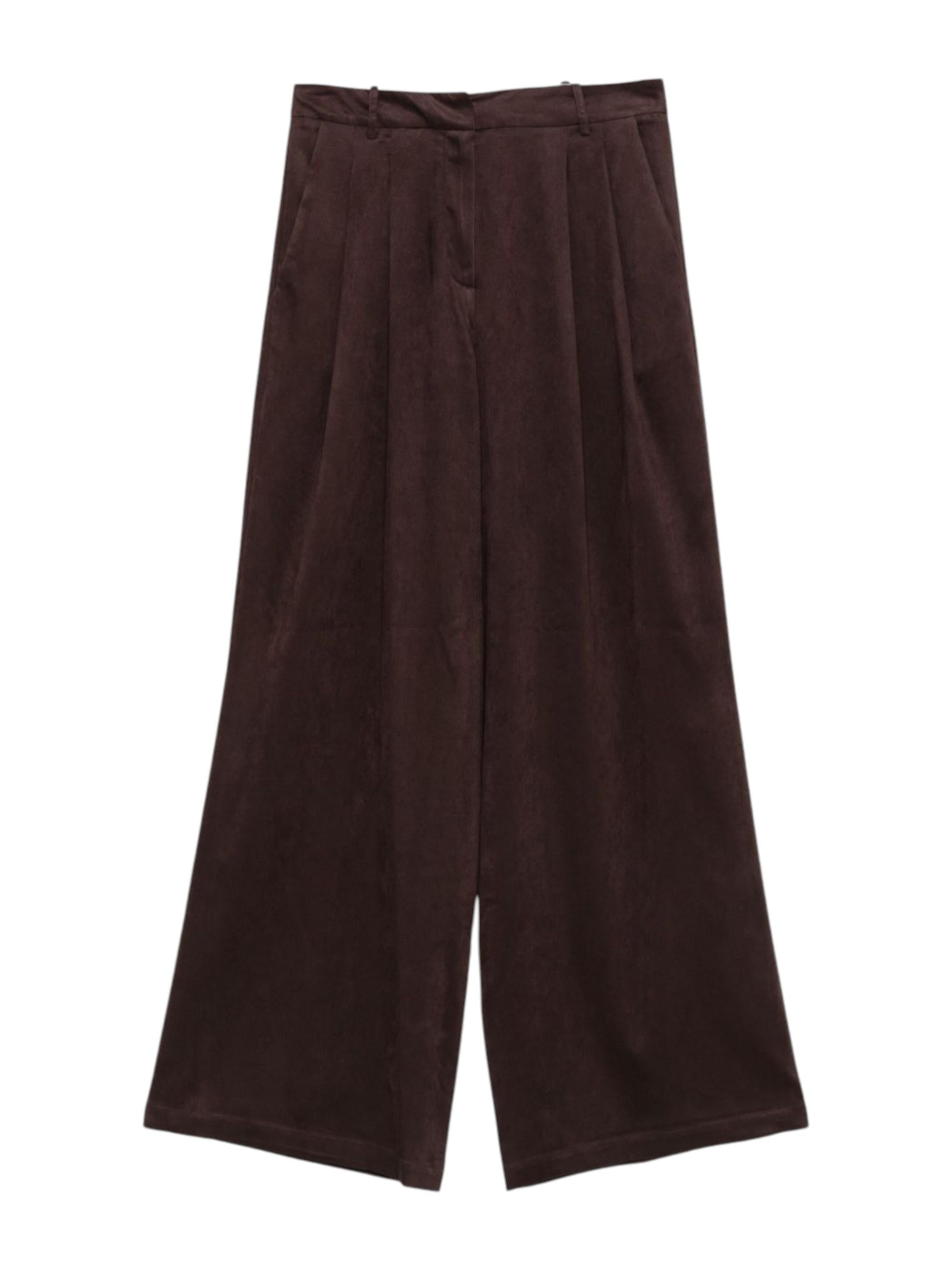 Pantaloni per donna ALYSI marroni con tasche posteriori 165130 A5042 CHOCO ALYSI
