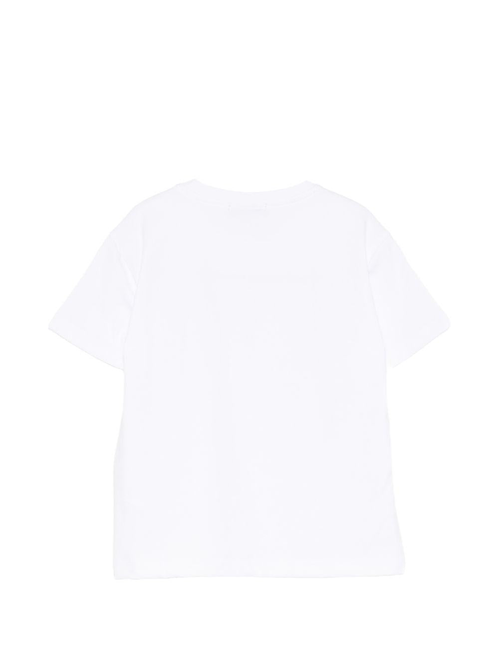 T-shirt per bambino DONDUP Kids bianca con logo sul davanti DMTS0520JE017 D017 DONDUP KIDS