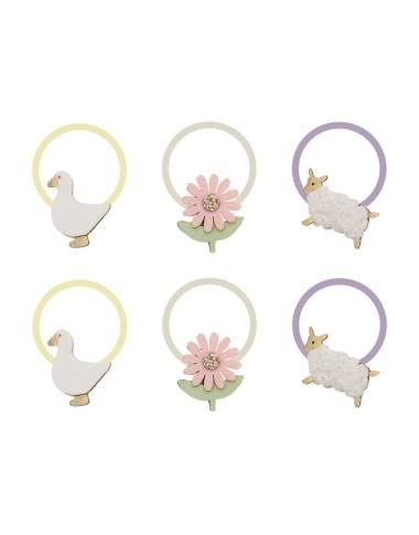 Set di sei codini per bambina Mimi & Lula multicolore con fantasie diverse 182020-23 FARMYARD MIMI & LULA KIDS