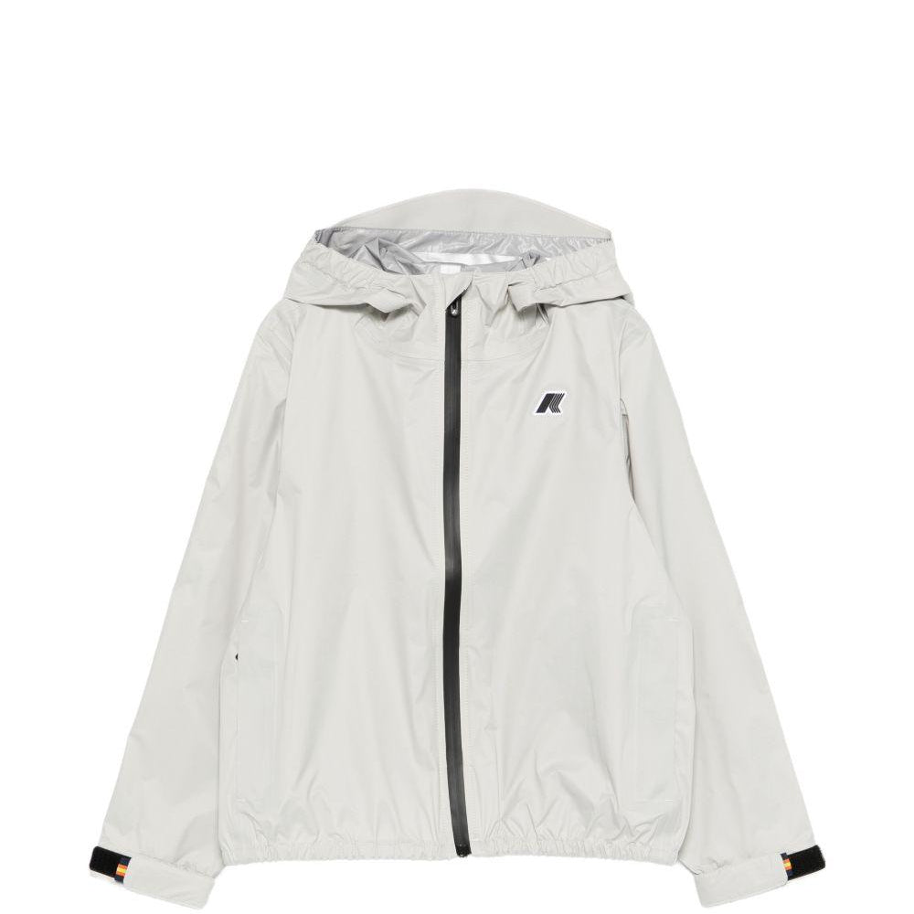 Giacca per bambino K Way Kids grigia con cappuccio e zip<BR/><BR/> K41345W 634 K-WAY KIDS