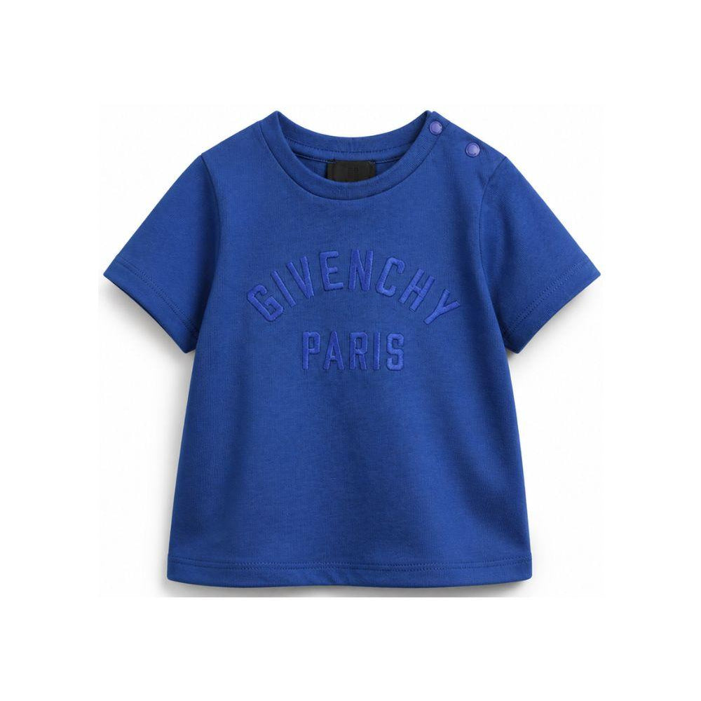 T-shirt per neonati Givenchy Kids blu con dettaglio logo H31286 865 GIVENCHY KIDS