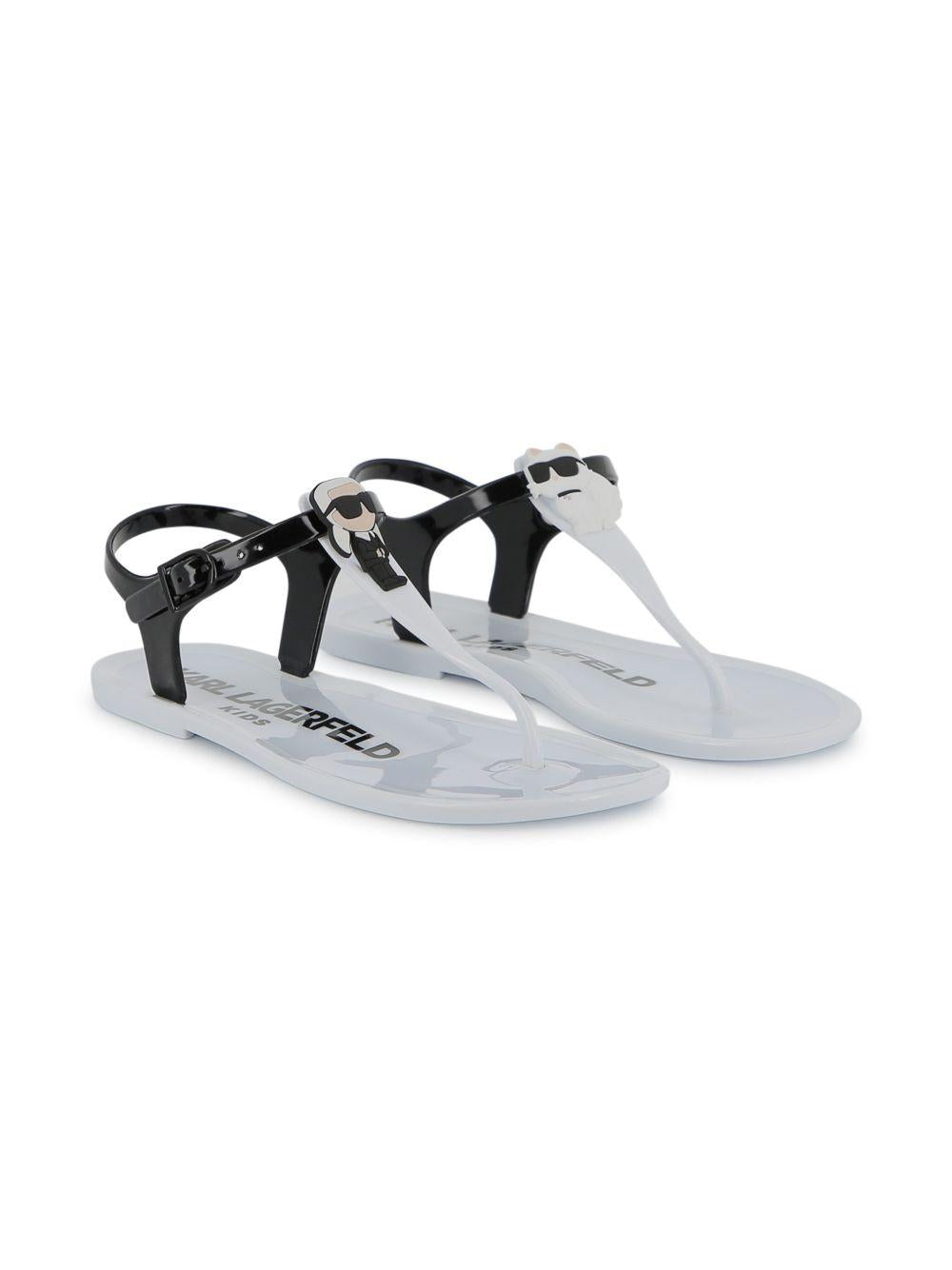 Sandali per bambina Karl Lagerfeld Kids neri con cinturino a T Z31173 N50 KARL LAGERFELD KIDS