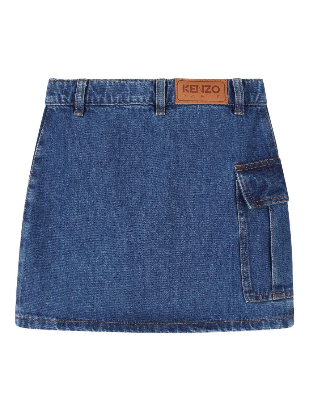 Gonna per bambina Kenzo Kids denim con design asimmetrico K61319 Z27 KENZO KIDS