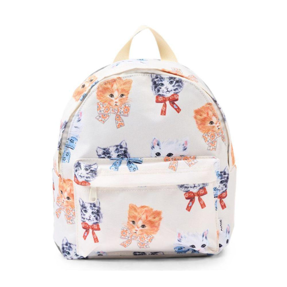 Zaino per bambini Molo Kids bianco con stampa grafica gatti all-over 7W26V204 5848 MOLO KIDS
