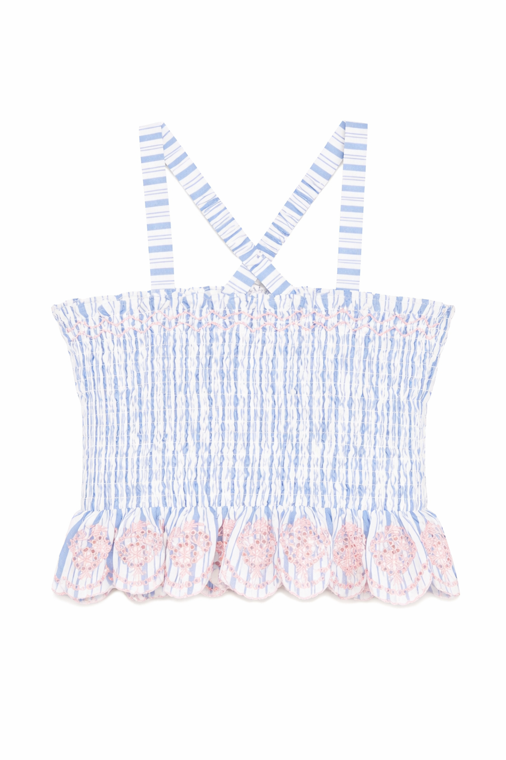 Top per bambina Louise Misha blu con design a righe GRI-S26-C0175 BLUE LOUISE MISHA