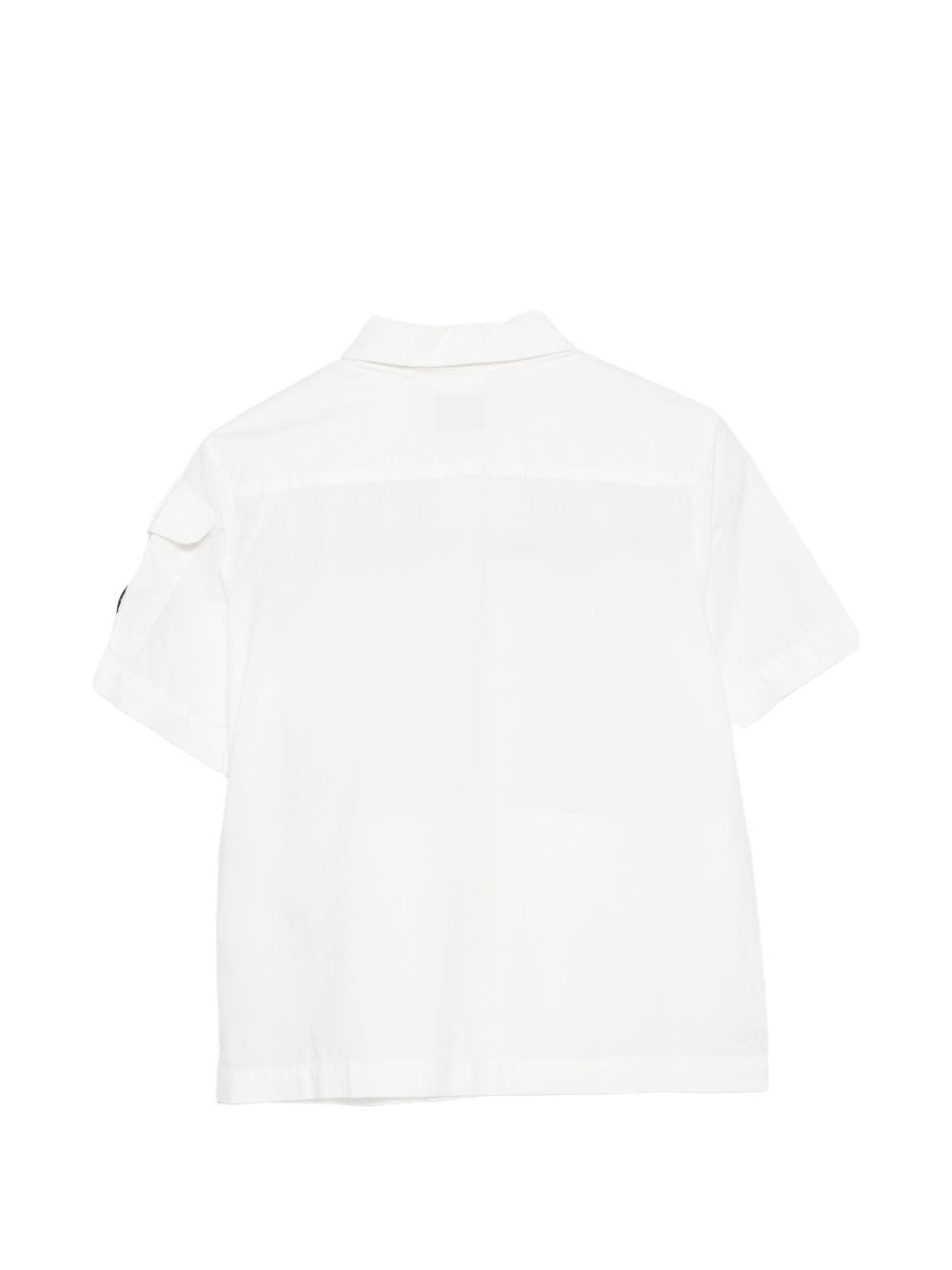 Camicia per bambino C.P. Company Kids bianca con colletto classico CUC00ILLC04 10135 C.P.COMPANY KIDS