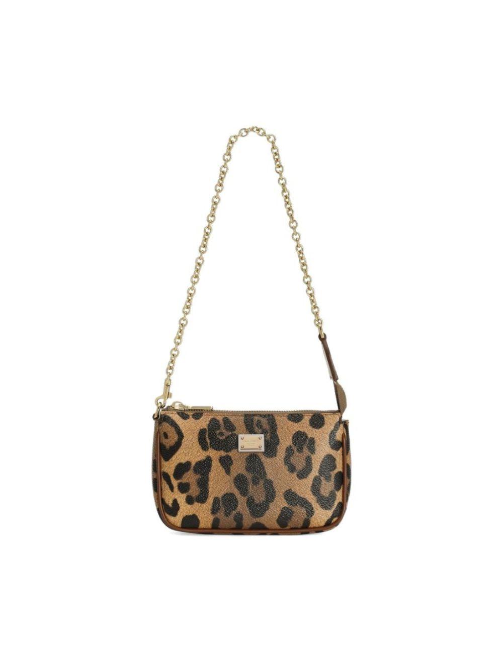 Borsa per bambina Dolce & Gabbana Kids animalier con placca con logo EB0268 A0239 HYNBM DOLCE & GABBANA KIDS