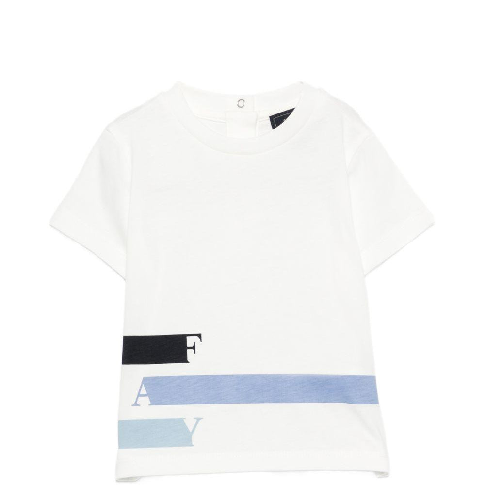 T-shirt per neonato Fay Kids bianca con stampa grafica FY8511 Z3708 101AZ FAY KIDS