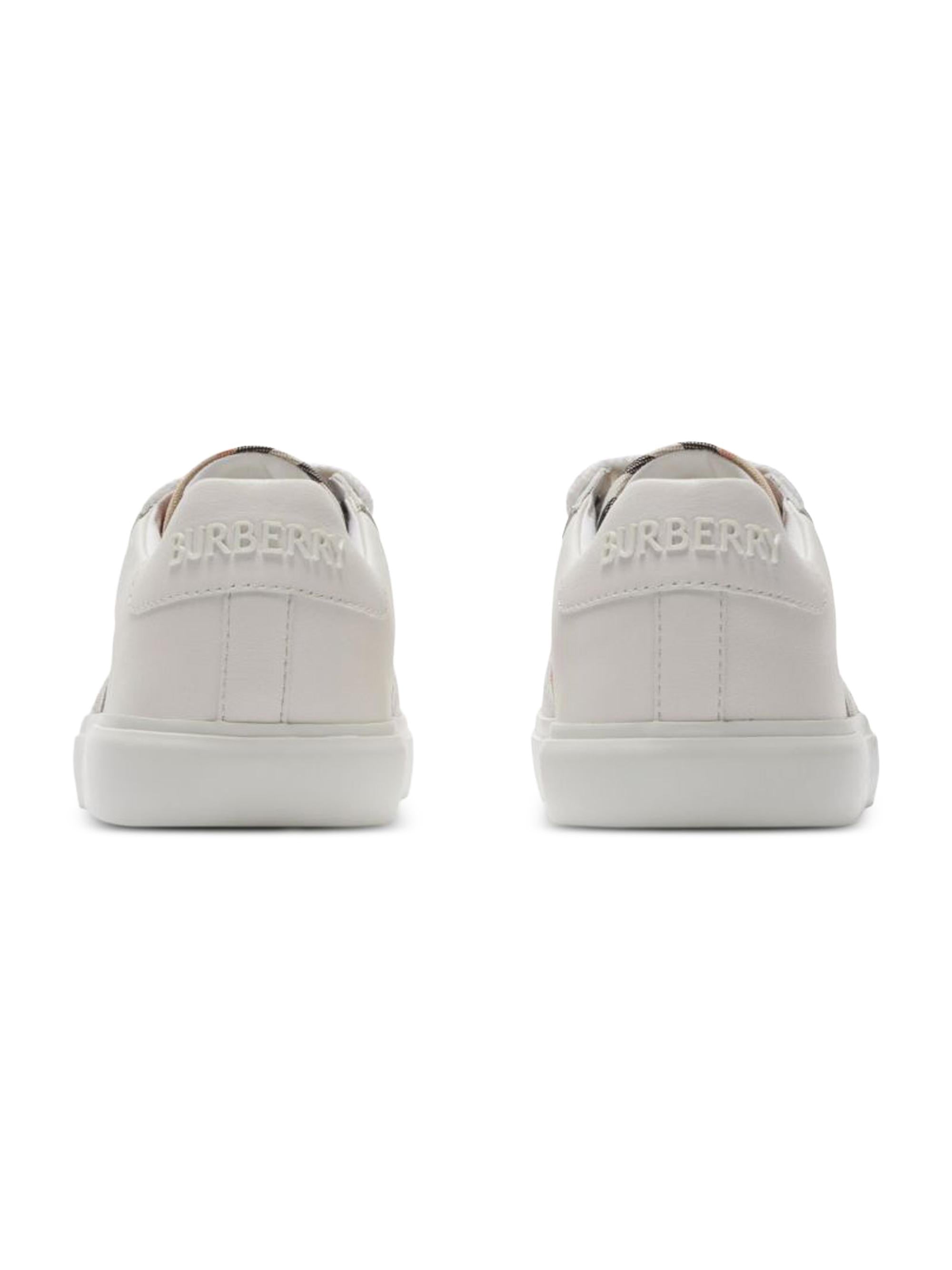 Sneakers per bambini Burberry Kids bianco con motivo Check 8089736 B9368 BURBERRY KIDS