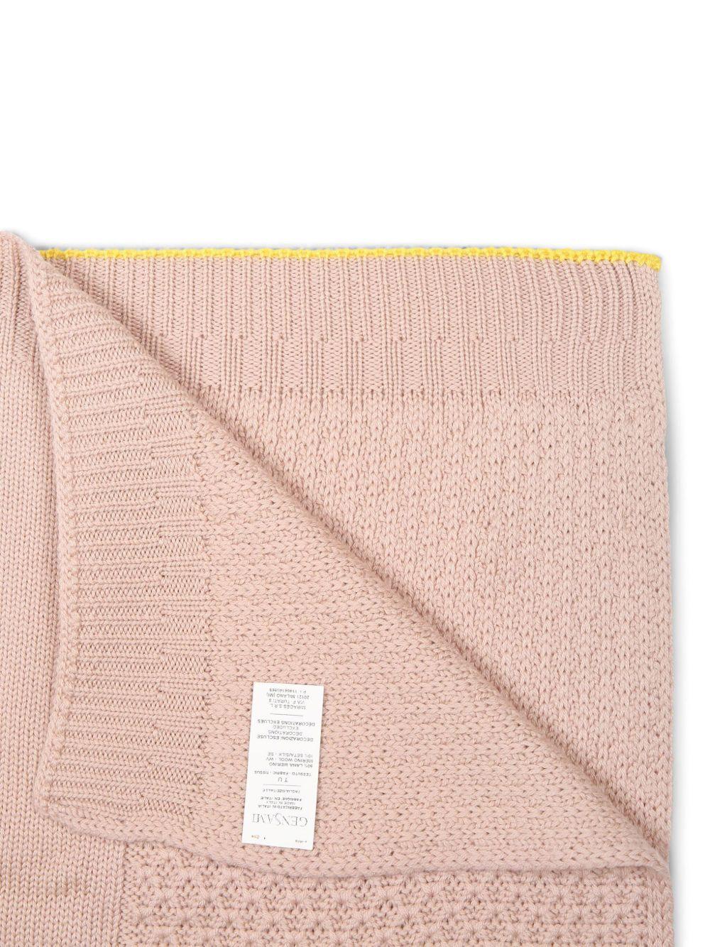 Coperta per neonata Gensami kids rosa lavorato all'uncinetto COP01-B-ONDA CAMEO PINK GENSAMI KIDS