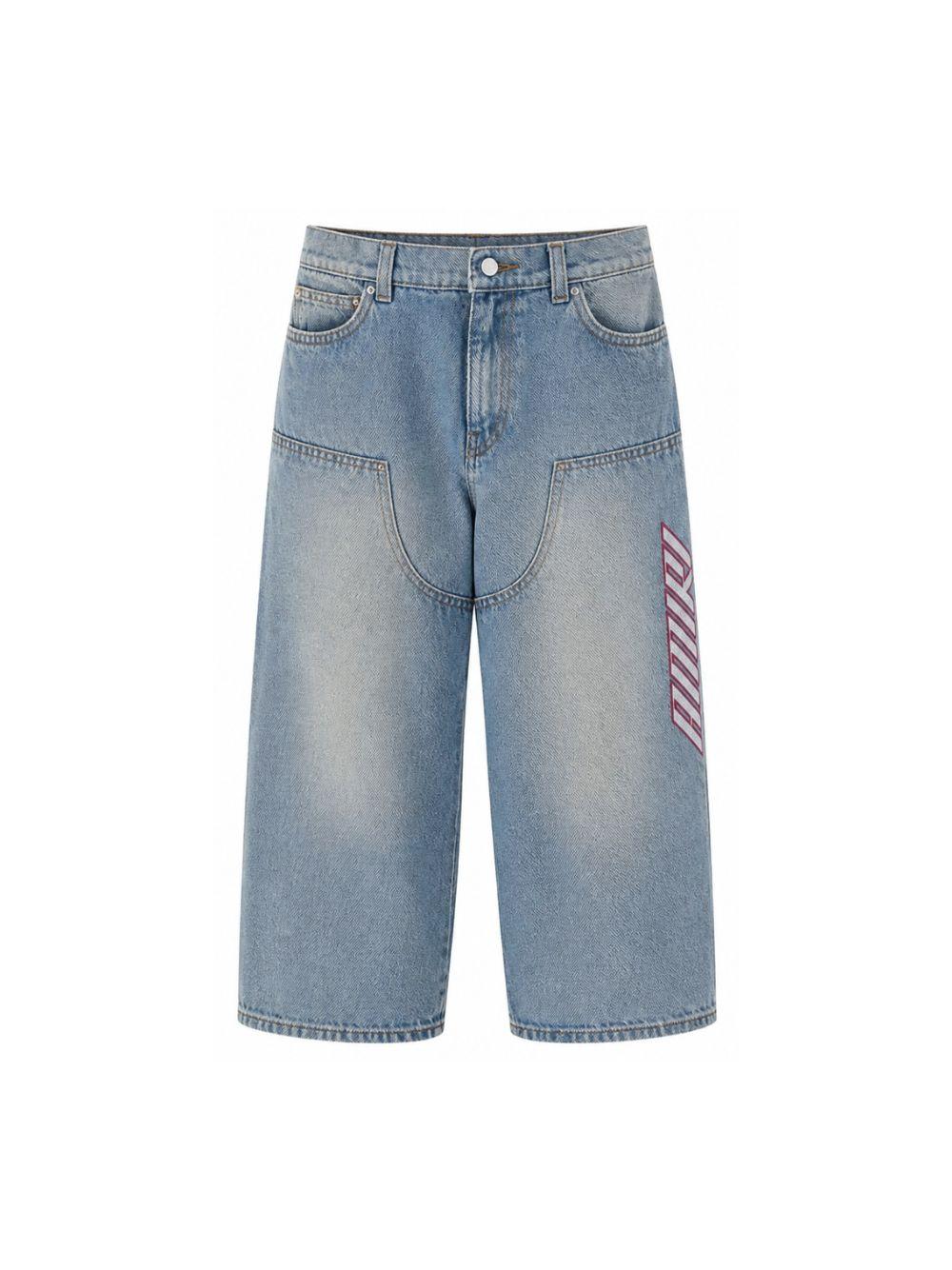 Jeans per bambino Amiri Kids denim con ricamo logo sul davanti ACBMJE1002 000F AMIRI KIDS