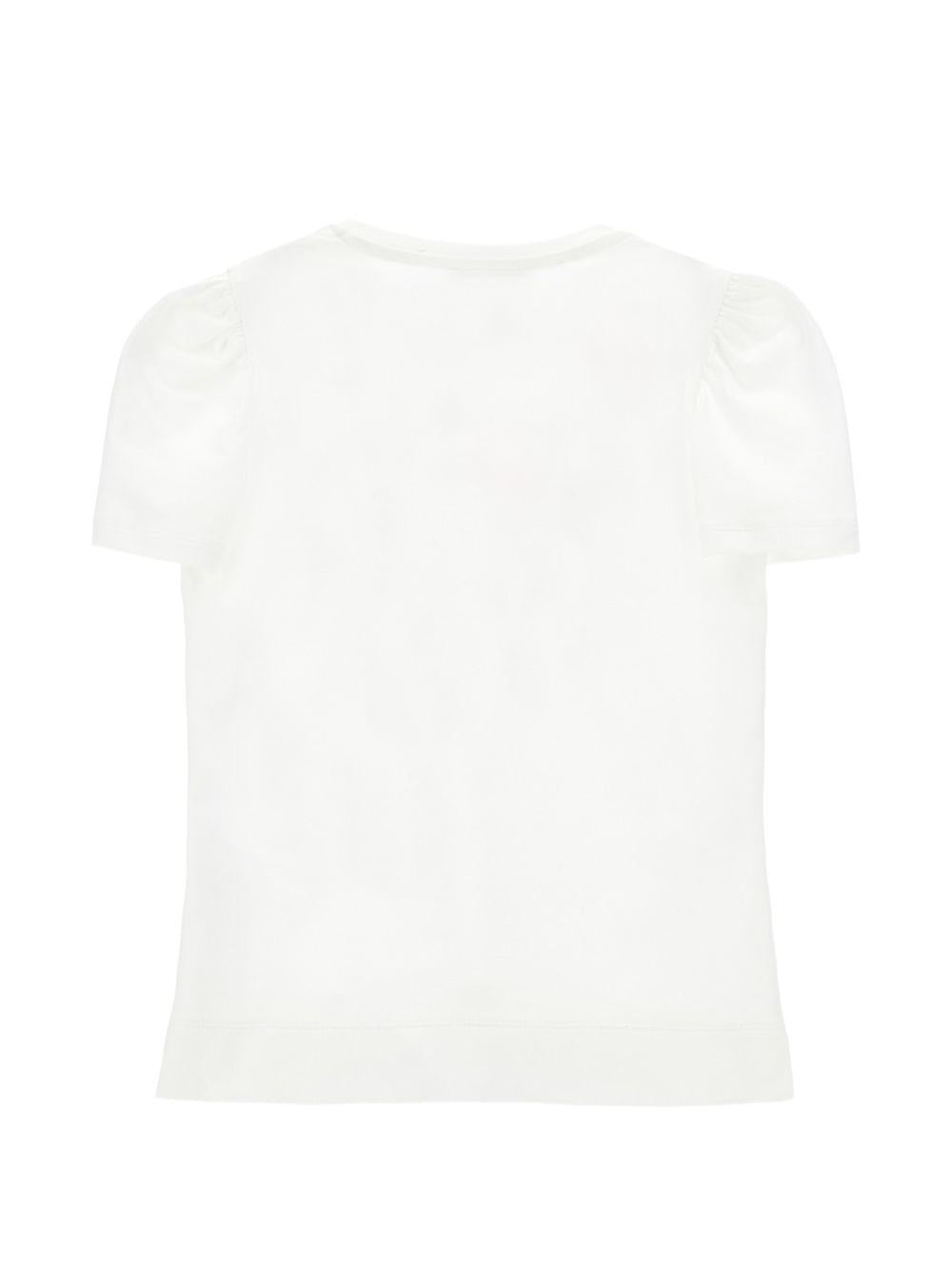 T-shirt per bambina Monnalisa Kids bianca con stampa grafica 71H603 8201 0001 MONNALISA KIDS