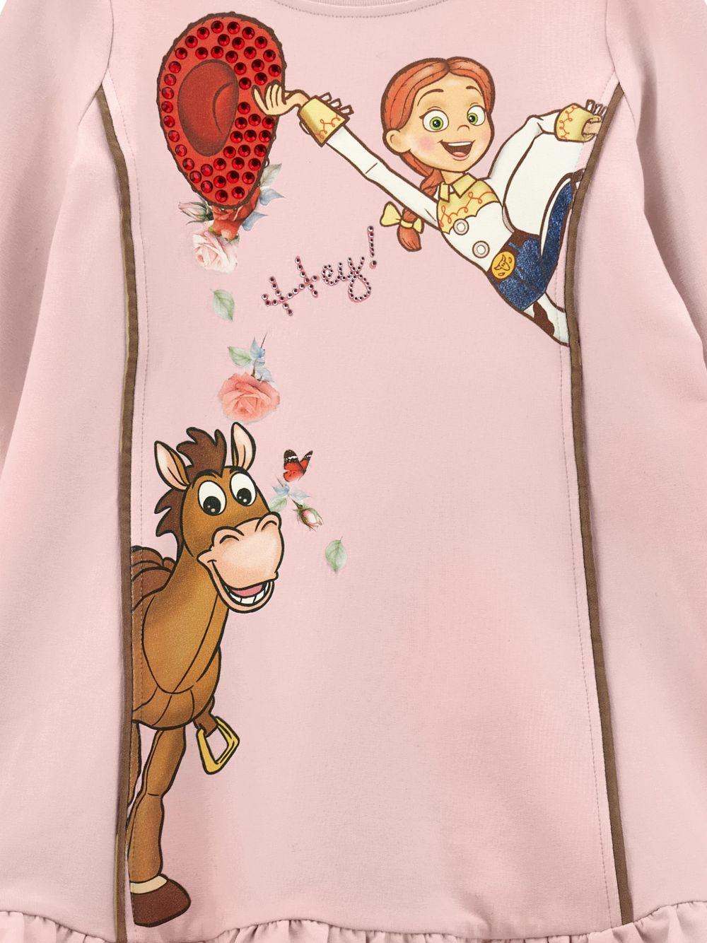 Abito per bambina Monnalisa Kids rosa con ruches e stampa grafica Toy Story 19H901 8006 094F MONNALISA KIDS