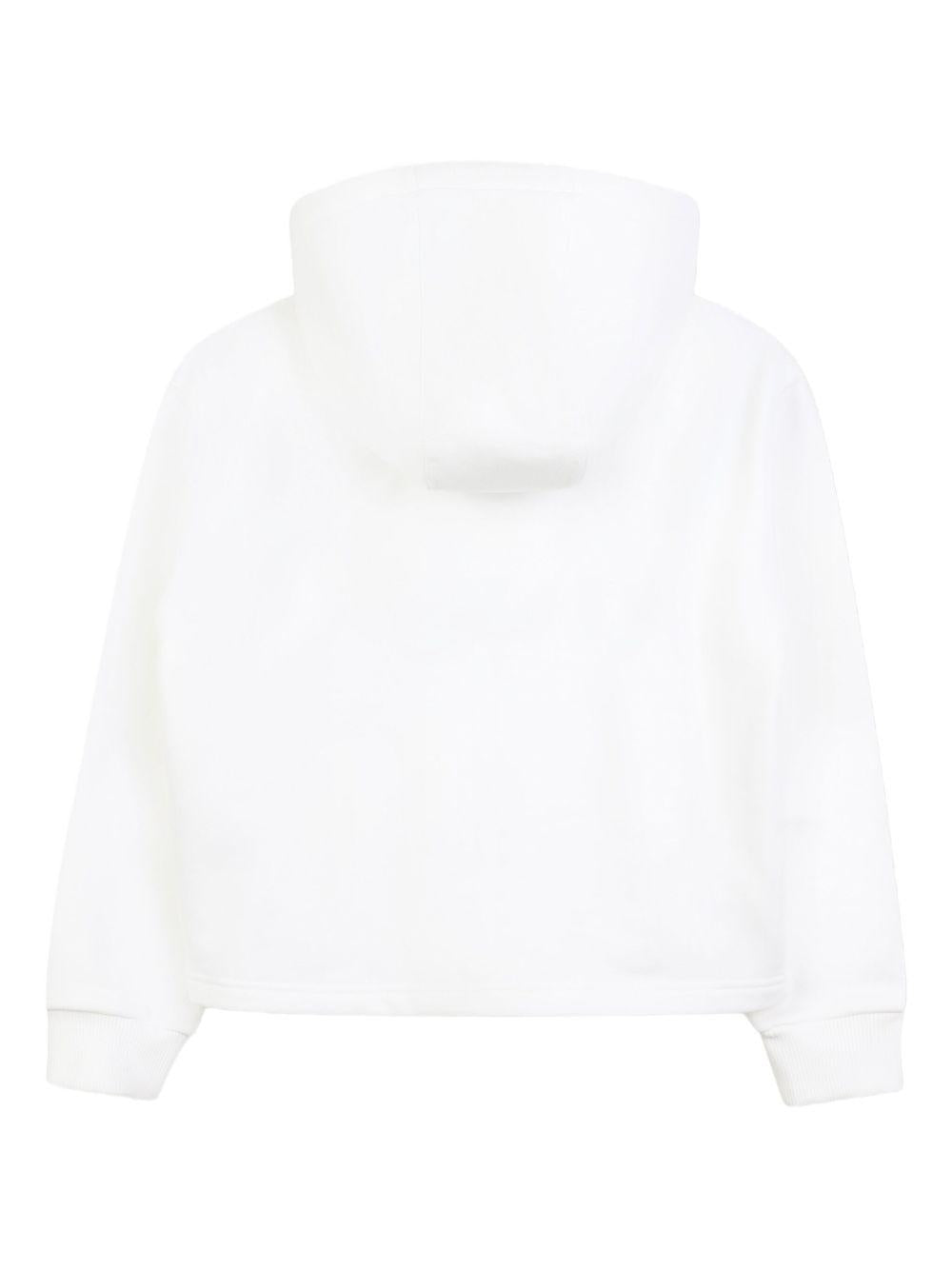Felpa per bambina Givenchy Kids bianco con cappuccio e logo H30990 117 GIVENCHY KIDS