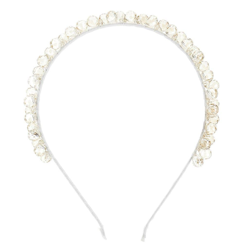 Cerchietto per bambina Ermanno Scervino Junior bianco con perline Z9G004 7753 9902 ERMANNO SCERVINO KIDS