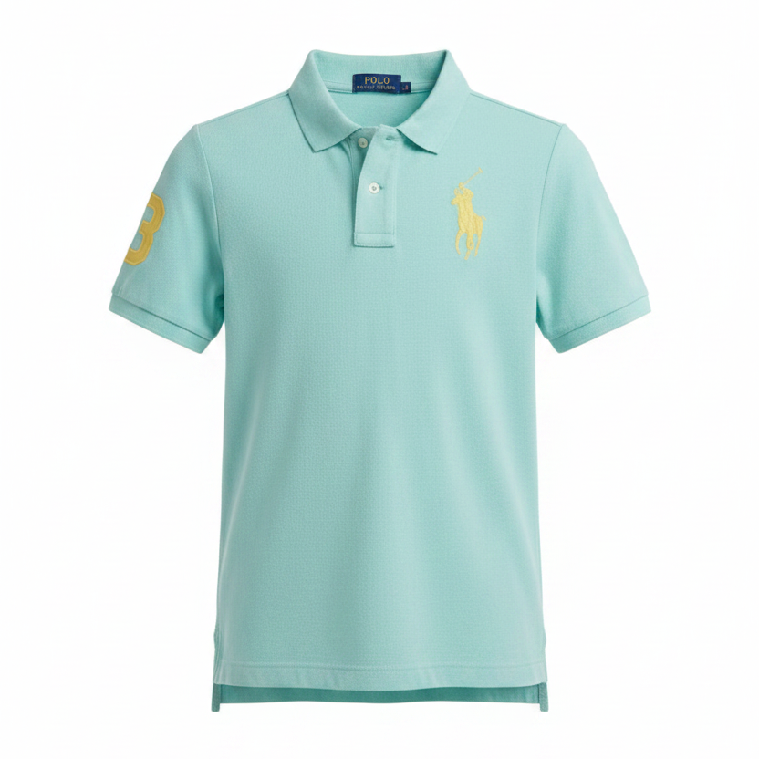 Polo per bambino Polo Ralph Lauren Kids azzurra con ricamo Polo Pony 322703635 509 Ralph Lauren kids