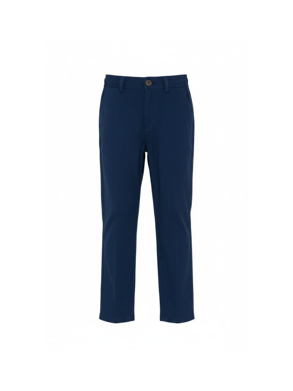 Pantaloni per bambino Trussardi Junior blu con passanti per cintura TBP26161PA BLUE EST. TRUSSARDI KIDS