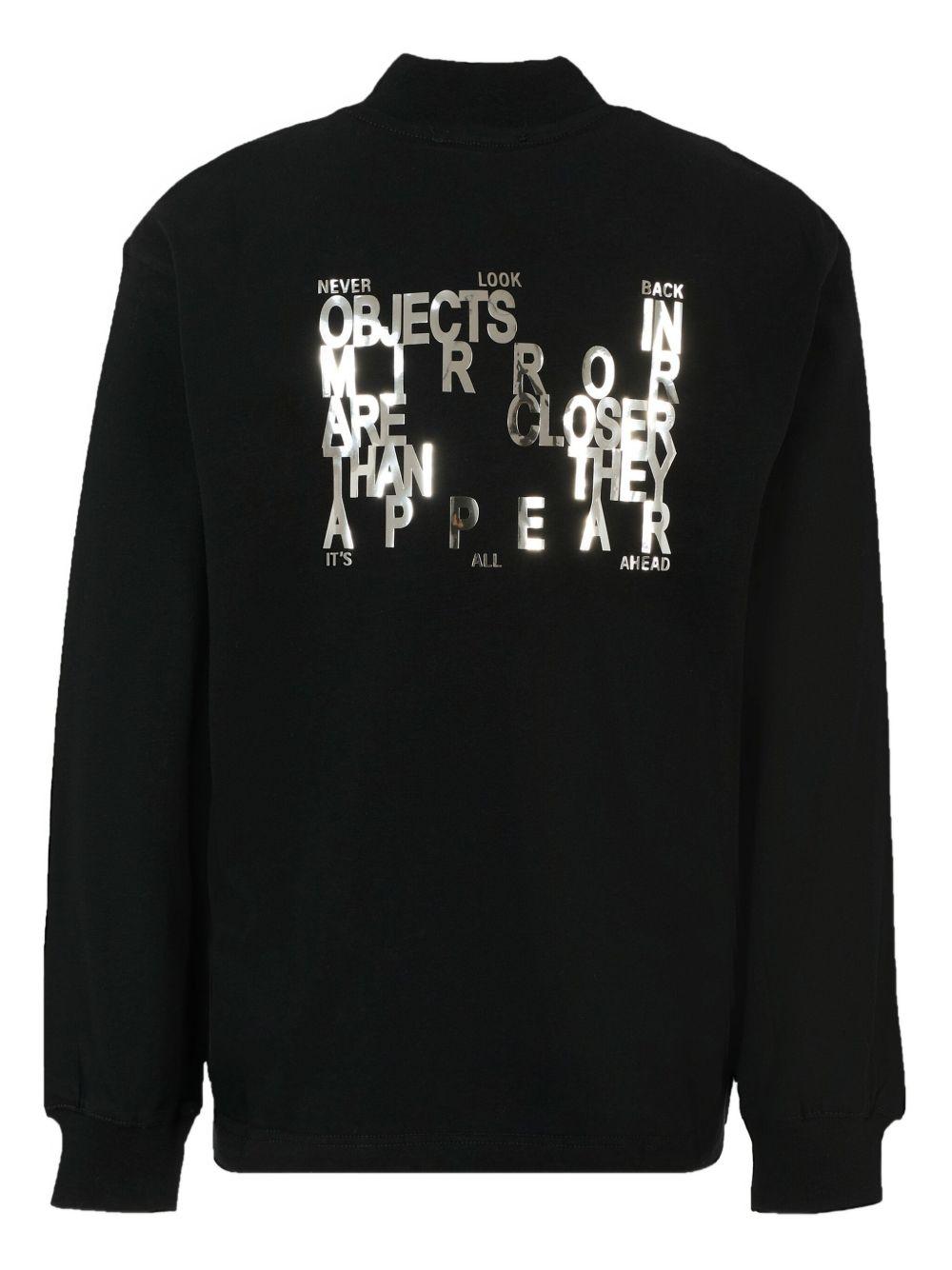 T-shirt per bambina MSGM Kids nero con collo alto F5MSJGTH192 110 MSGM KIDS