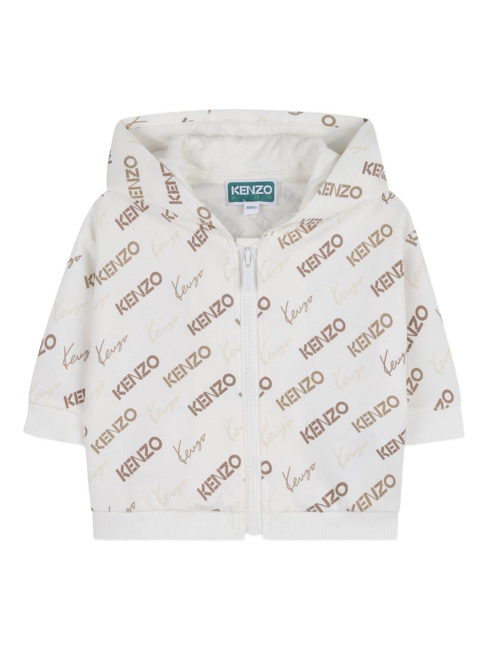 Tuta sportiva per neonato Kenzo Kids bianca con stampa K61705 117 KENZO KIDS