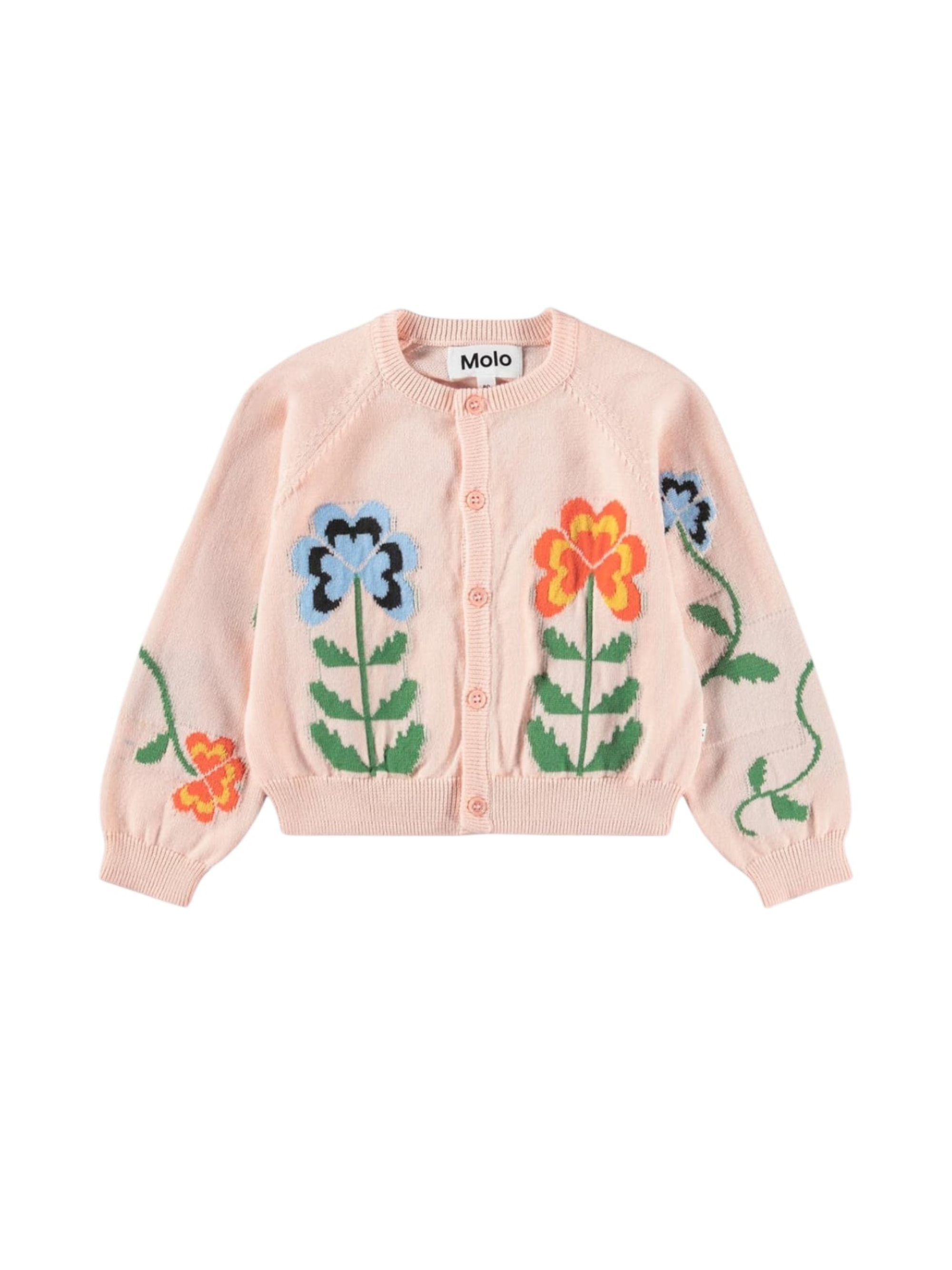 Cardigan per neonata Molo rosa con ricamo floreale 4S26K301 9832 MOLO