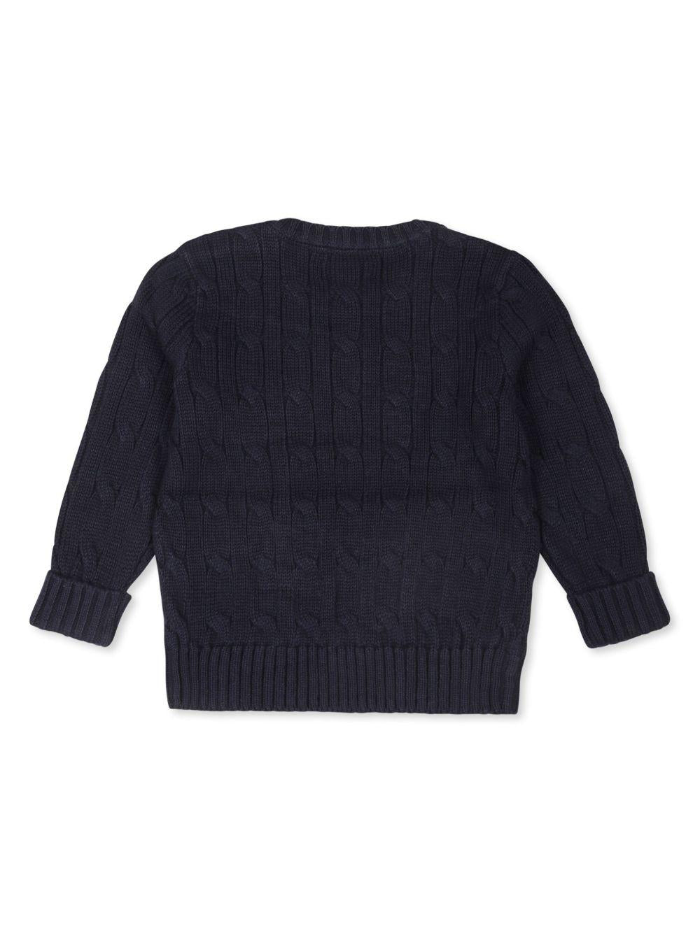 Maglione Polo Pony per neonato Polo Ralph Lauren Kids blu con maglia intrecciata 320702674 058 Ralph Lauren kids