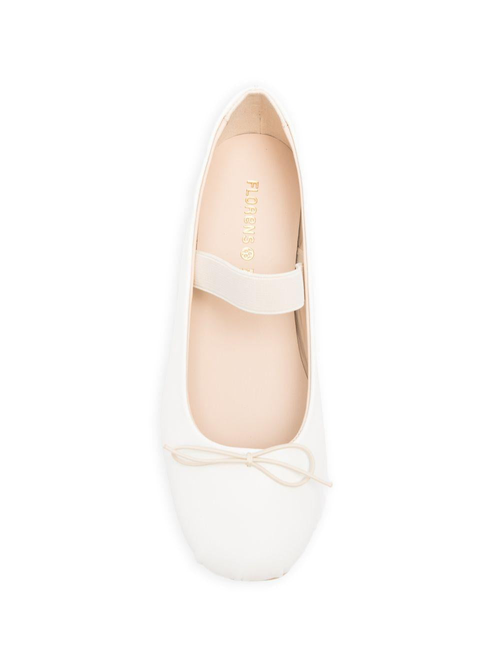Ballerine per bambina Florens bianco lattecon cinturino e fiocco F1124 10C LATTE FLORENS KIDS