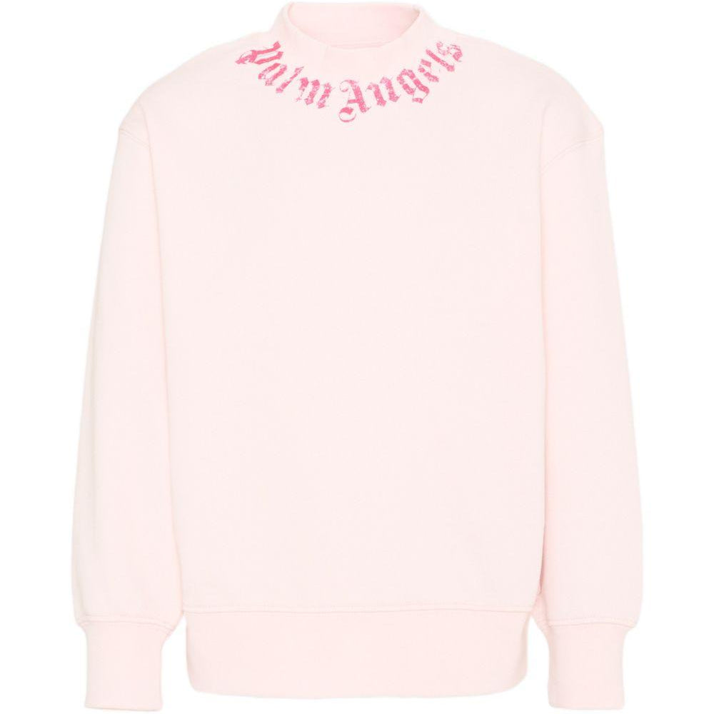 Felpa per bambina Palm Angels Kids rosa con logo sul davanti PGBA013S26FLE004 042 PALM ANGELS KIDS