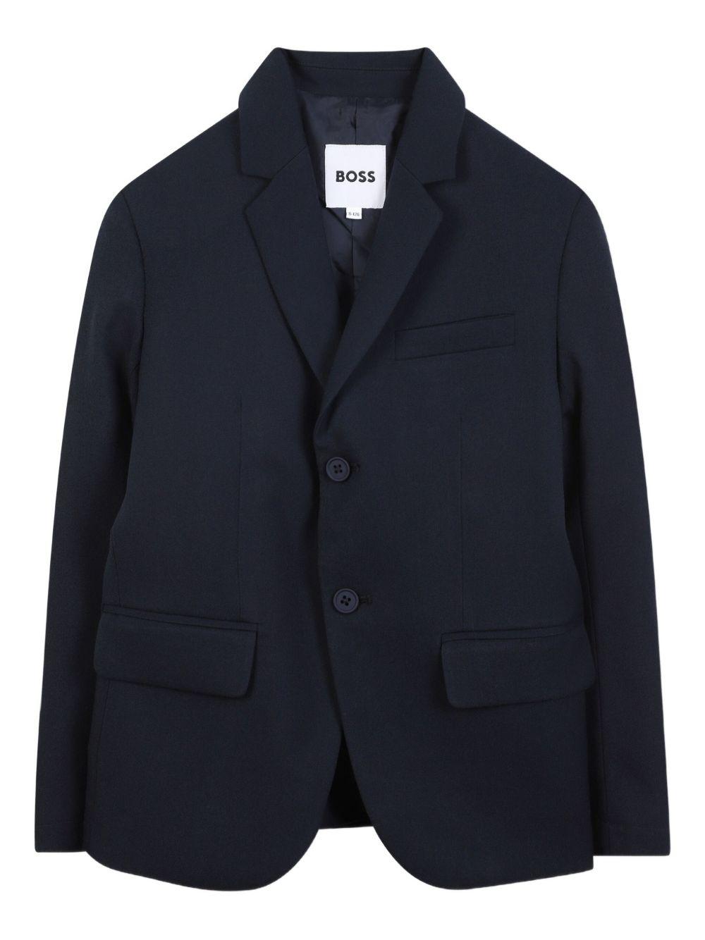 Abito da bambino Boss Kids blu navy con revers classici J52684 862 BOSS KIDS