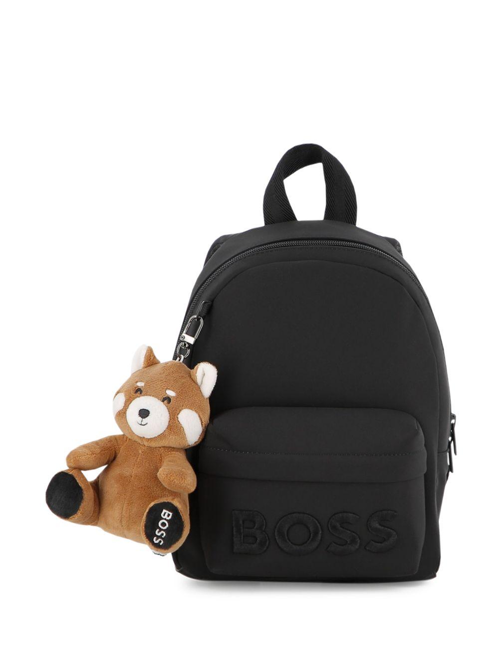 Zaino per bambino Boss Kids nero con ciondolo abbinato J53137 09B BOSS KIDS