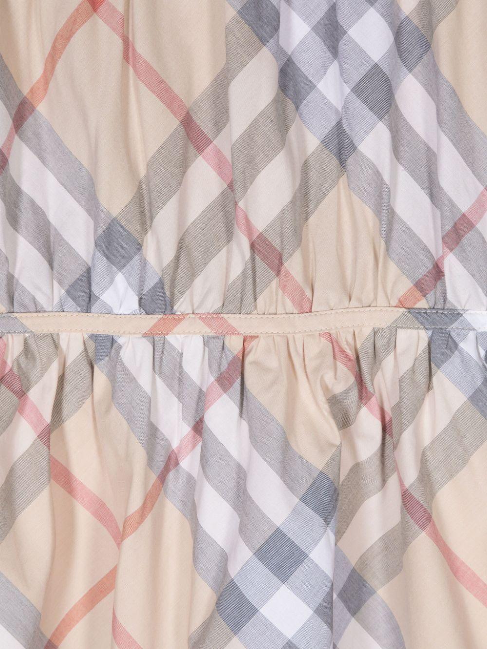 Abito con motivo Vintage Check per bambina Burberry Kids beige con scollo rotondo 8088681 A2205 BURBERRY KIDS
