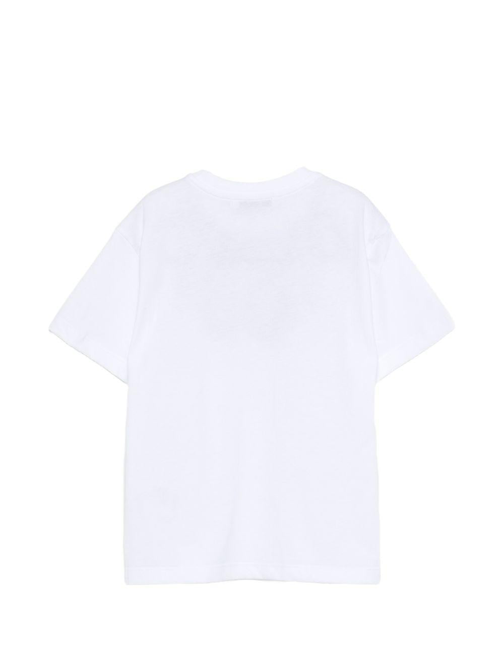 T-shirt per bambino MSGM Kids bianca con stampa grafica S6MSJUTH222 001/01 MSGM KIDS