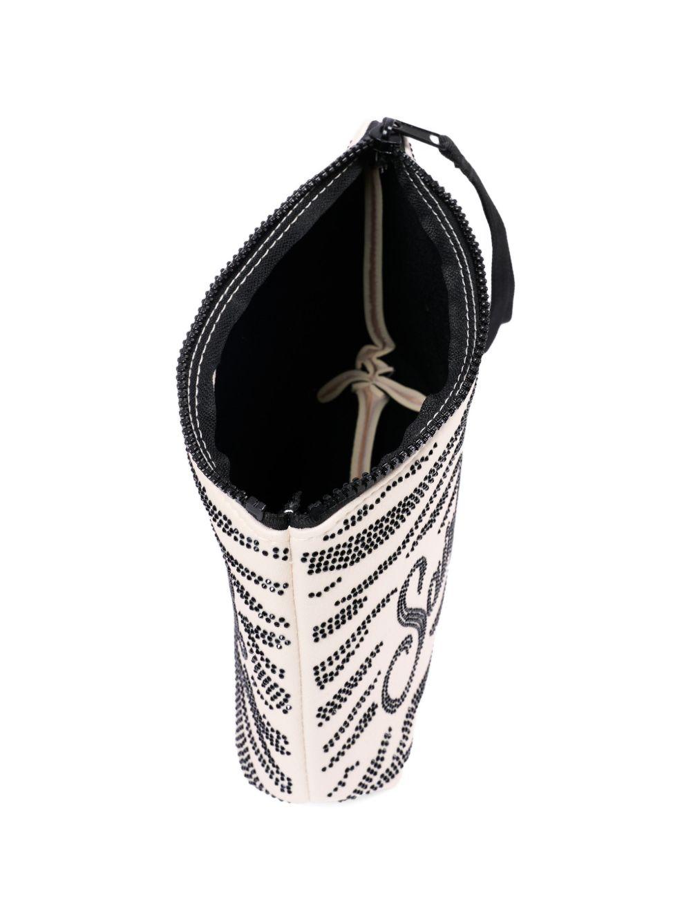 Pochette Aline Saint Barth animalier decorata con perline beige e marrone ALI0032 00271L MC2 ST. BARTH