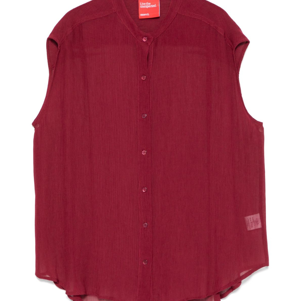 Camicia per donna Merci rosso semi trasparente CAM08 CHERRY MERCI