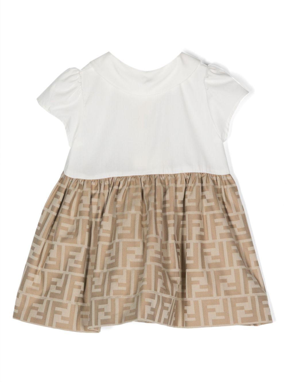 Abito per neonata Fendi Kids multicolore con motivo FF jacquard BFB500 ALO6 F1F4G FENDI KIDS