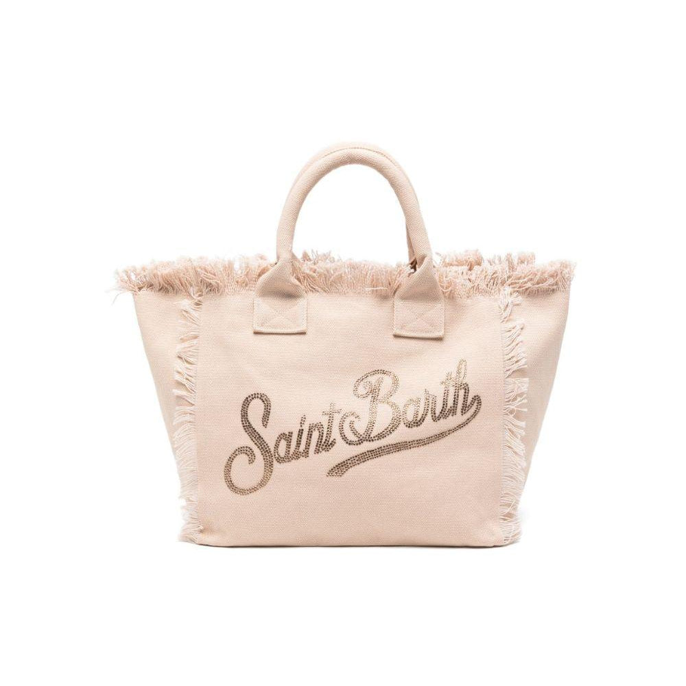Borsa Vanity MC2 Saint Barth beige con logo glitterato VANI001 00267L MC2 ST. BARTH KIDS