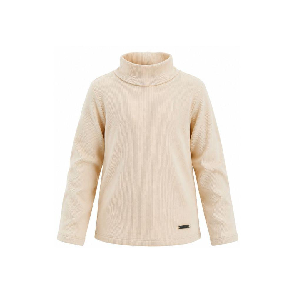 Maglione per bambina Monnalisa Kids beige con lavorazione in maglia coste 17HLUC 8212 0002 MONNALISA KIDS
