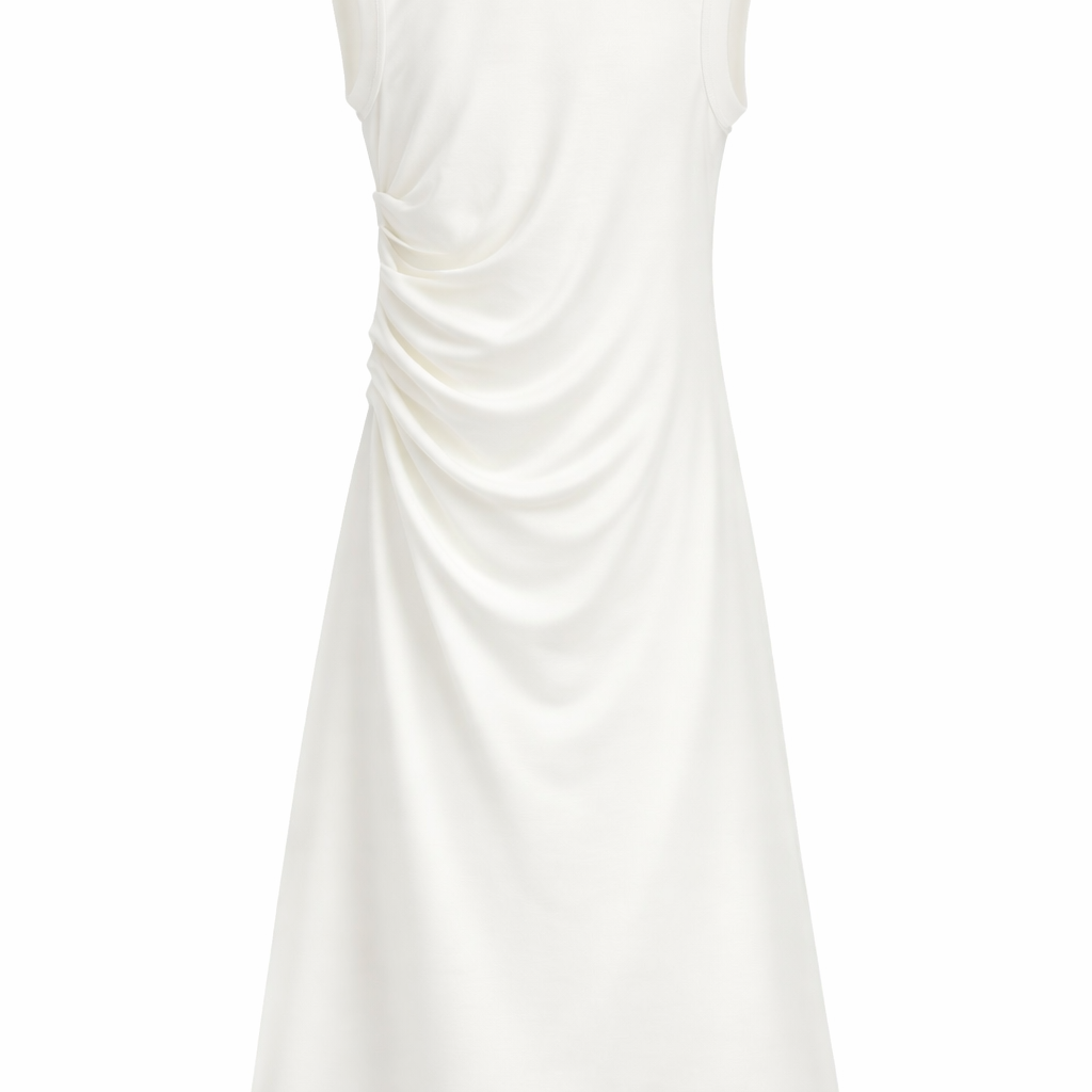 Abito per bambina Monnalisa bianco con ruches 41G907 7231 0001 MONNALISA