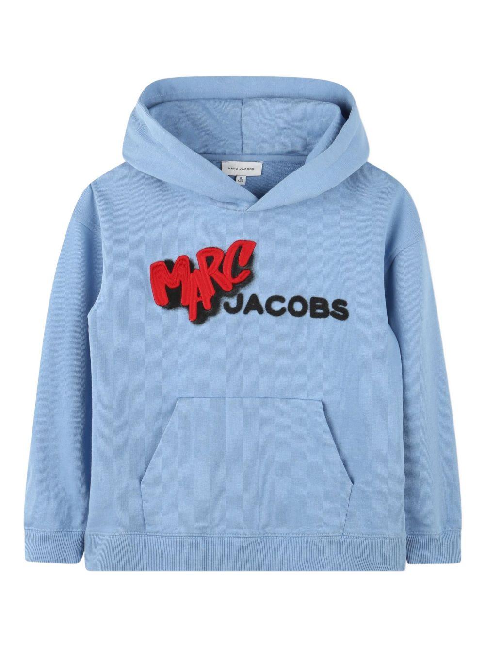 Felpa per bambino The Marc Jacobs Kids azzurro con stampa logo W60631 822 THE MARC JACOBS KIDS