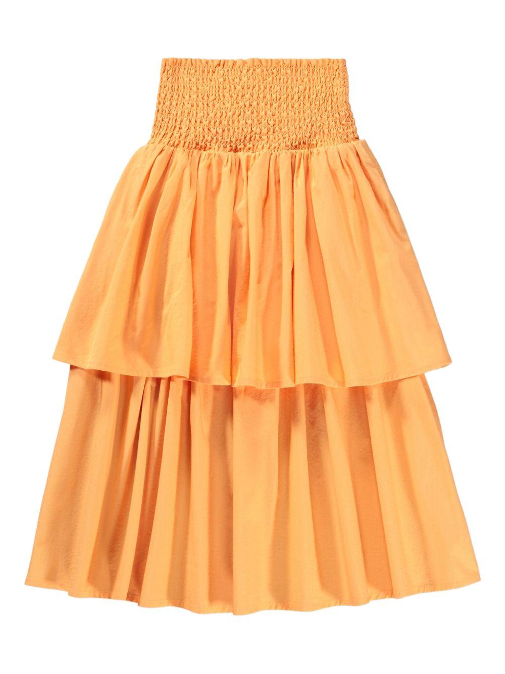 Gonna Brenna per bambina Molo arancione con vita arricciata 2S26D101 5475 MOLO KIDS