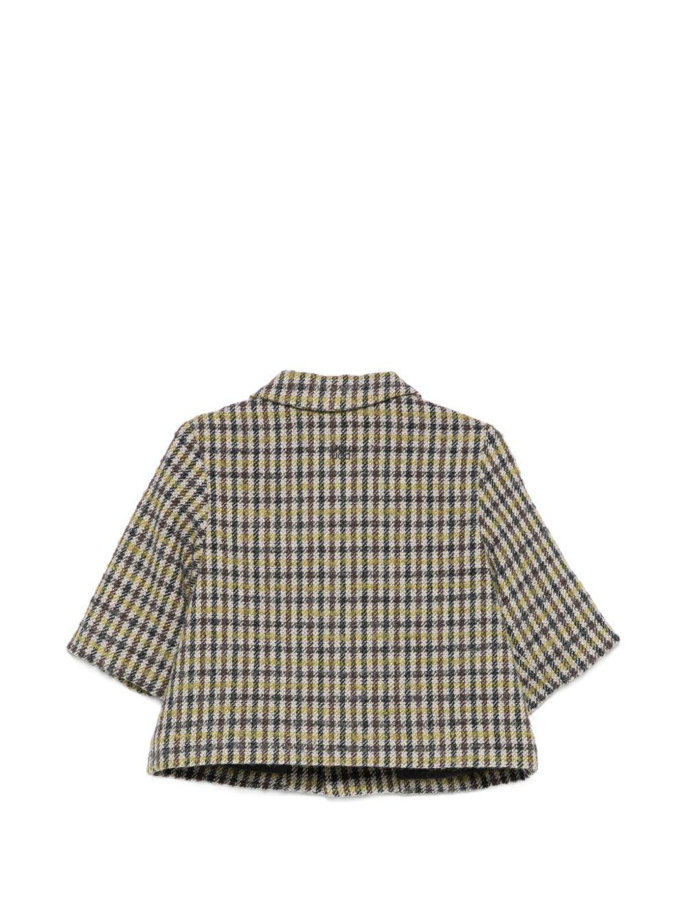 Giacca per neonata Douuod Kids beige con motivo a quadri all-over DZ2530 E0251 114GL DOUUOD KIDS